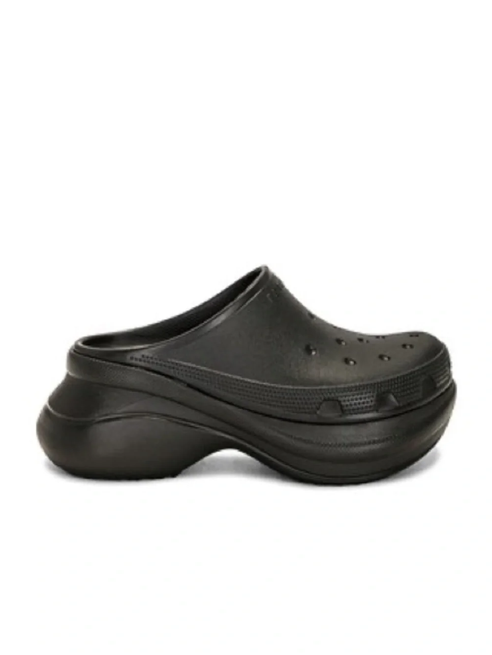 Balenciaga Black Platform Clog Boat Shoes